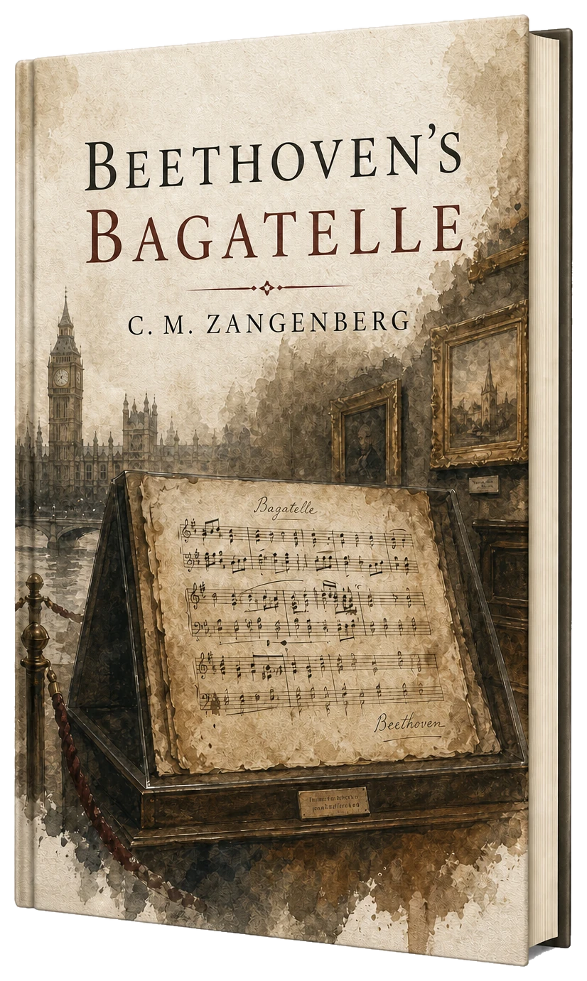 Book-cover mockup for Beethoven’s Bagatelle