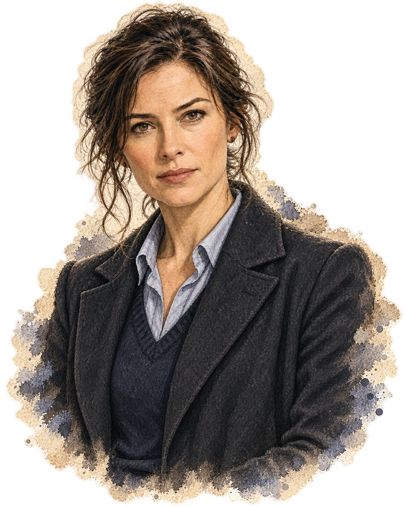 Watercolour portrait of Detective Sergeant Marnie Morrison